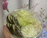 シャケと野菜の西京味噌煮込み作り方1写真