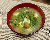 あおさ入りの『なめこ汁』作り方5写真