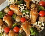 手元ローストチキンのぎゅうぎゅう焼き作り方6写真