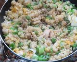 サラダチキンと長ネギとサクラエビ入り炒飯作り方8写真