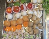 野菜巻き風!カラフルスティック串鍋作り方1写真
