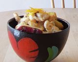 鶏ささみとさつま芋丼☆1人ランチ★塾ご飯作り方2写真