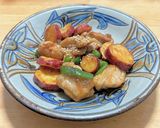 鶏もも肉とさつま芋のバター醤油焼き作り方8写真