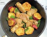 鶏もも肉とさつま芋のバター醤油焼き作り方7写真