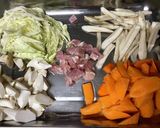 青森♡キャベツ入れるのね、せんべい汁作り方5写真
