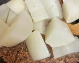 大根と豚ミンチの餡かけ作り方7写真