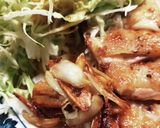 鶏もも肉カリカリ焼き☆ニンニクチップ添え作り方4写真