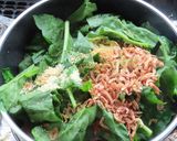 桜えびとほうれん草とベーコンの油系パスタ作り方8写真
