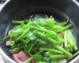 桜えびとほうれん草とベーコンの油系パスタ作り方7写真