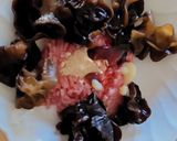 ひき肉とキクラゲ丼☆レンジ4分★簡単夕食作り方1写真