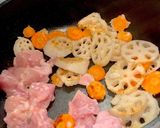 レンコンにんじん鶏肉甘辛炒め作り方3写真