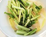 サバ缶の汁でスープ作り方3写真
