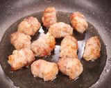 甘酢餡たっぷり☆茄子と豚バラボールの酢豚作り方2写真