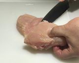 鶏ムネ肉と香草パン粉のクリスマスチキン♡作り方2写真