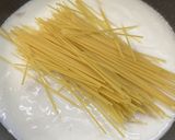 【バランス】水菜と鮭のミルクスパゲティ作り方4写真