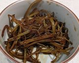 サツマイモの茎の佃煮作り方6写真