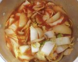 白菜と鶏ささみ しめじの ケチャスープ♬作り方5写真
