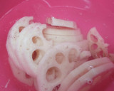 蓮根とささみの甘辛炒め作り方1写真