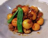 鶏モツの甘辛煮。作り方8写真