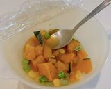 レンジでかぼちゃの煮物#離乳食#幼児食作り方3写真