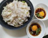 月見で食べる〜豚きのこキャベツ蒸し作り方5写真