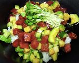 《まぐろと長いものサイコロ丼》作り方5写真