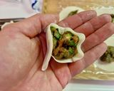 カリっじゅわ〜✨餃子の皮で『焼き小籠包』作り方7写真