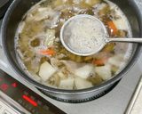 ごぼうも主役級にたっぷり♪粕汁風モツ煮作り方6写真