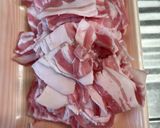 豚バラとバジルのトマト炒め作り方1写真