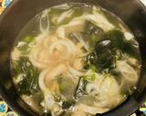 ネギわかめ油揚げで●関西のたぬきうどん作り方6写真