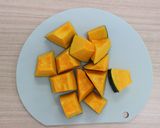 介護食　かぼちゃとレーズンのサラダ作り方3写真