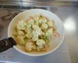 カリフラワーとえびの中華炒め作り方6写真