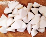 和食✿鶏むね肉と 大根 しめじの 味噌煮作り方1写真
