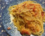 パンチェッタと玉ねぎとトマトのパスタ作り方9写真
