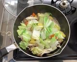 【大崎市】白菜のクリーム煮【学校給食】作り方3写真