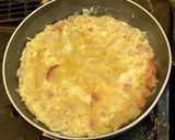 白菜とハムで親子？丼作り方5写真