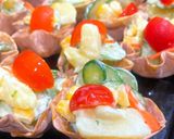 カラフル一口餃子cupサラダ作り方2写真
