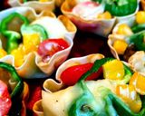 カラフル一口餃子cupサラダ作り方3写真