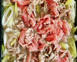 簡単、ネギと牛肉の酒鍋作り方4写真