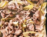 簡単、ネギと牛肉の酒鍋作り方5写真