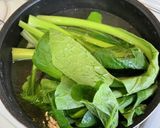 小松菜ごぼうしめじのめかぶ和え作り方1写真