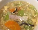 給食の「五目中華スープ」♡ごま油香る作り方4写真