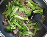 スイートブロッコリーの甘辛そぼろ炒め。作り方4写真