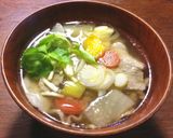 鮒寿司（鮒ずし）の飯（イイ）入り 豚汁作り方4写真