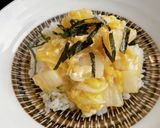 白菜だけトロたま丼作り方5写真