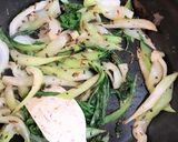 チンゲン菜と豆の炒めもの作り方7写真