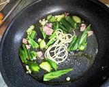 塩昆布と緑野菜でペペロンチーノ作り方5写真
