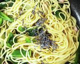 塩昆布と緑野菜でペペロンチーノ作り方6写真