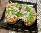 しらすとツナのアンチョビ風味onバゲット作り方3写真