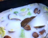 ▲山ごはん▲餅巾着入りクラムチャウダー作り方4写真